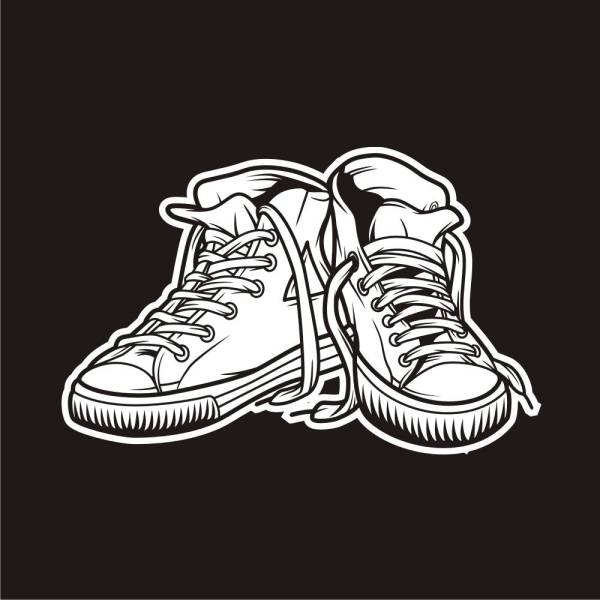 Chucks Sneaker Turnschuhe Autoaufkleber Auto Aufkleber Sticker A129