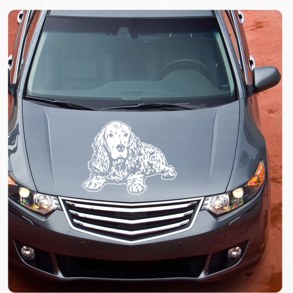 Auto Aufkleber Cocker Spaniel Hund Pfoten Autoaufkleber Sticker A699