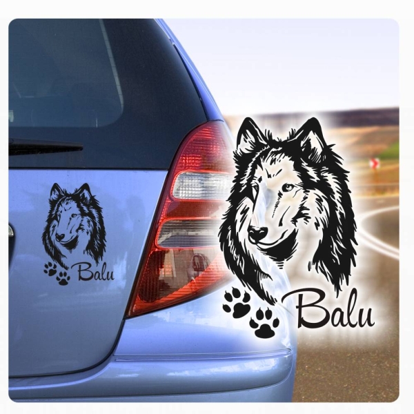 Hundeaufkleber Collie Auto Aufkleber Autoaufkleber Sticker A269