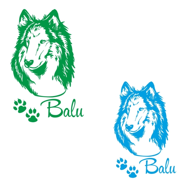 Hundeaufkleber Collie Auto Aufkleber Autoaufkleber Sticker A269