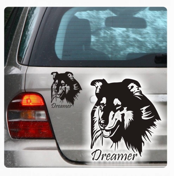 Collie Name Auto Aufkleber Autoaufkleber Sticker Hunde A1098