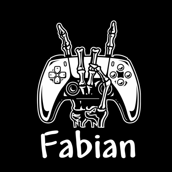 Controller Bones Hand Gamer Name Türaufkleber Wandtattoo Aufkleber Sticker T836