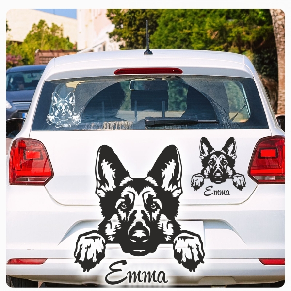 Deutscher Schäferhund Name Pfoten Autoaufkleber Auto Aufkleber Sticker A4227