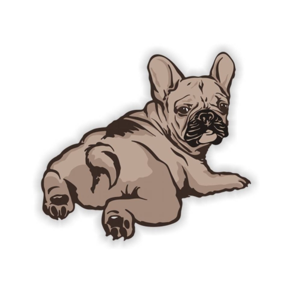 Autoaufkleber Französische Bulldogge Auto Aufkleber Hund Pfoten Sticker Digitaldruck DA039