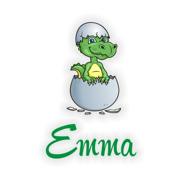 Türaufkleber Baby Dino Name Kinderzimmer Digitaldruck Wandtattoo Türtattoo DT123