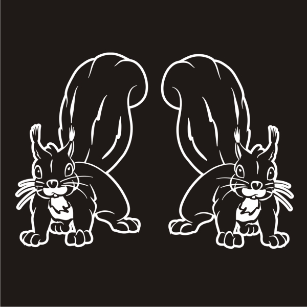 Eichhörnchen Auto Aufkleber Eichkatzerl 2er Set Sticker A596ngel Angel 2er Set Sticker A596