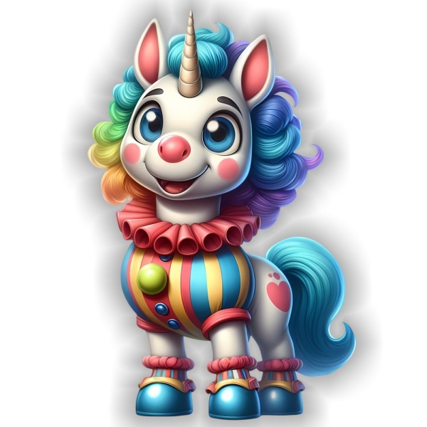 Cooler Einhorn Clown Autoaufkleber Sticker Auto Aufkleber Digitaldruck DA356