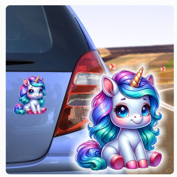 Einhorn Regenbogen Autoaufkleber Sticker Auto Aufkleber Digitaldruck DA381