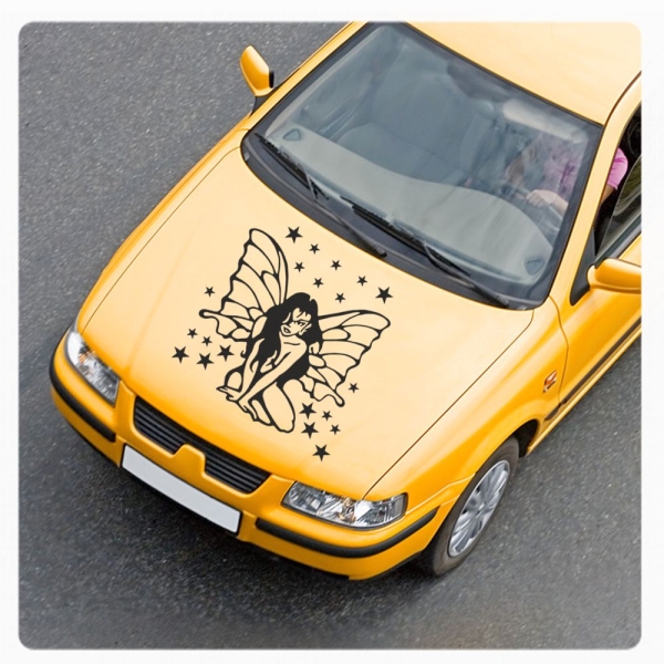 Autoaufkleber Fee Elfe Schmetterling Sterne Auto Aufkleber Tattoo Sticker A1252