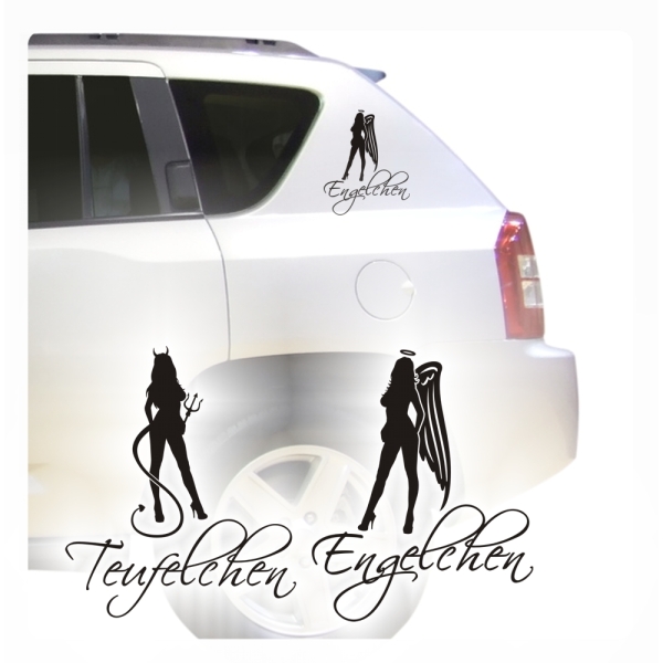 Engel Teufel Engelchen Teufelchen Autoaufkleber Sticker Aufkleber A2019