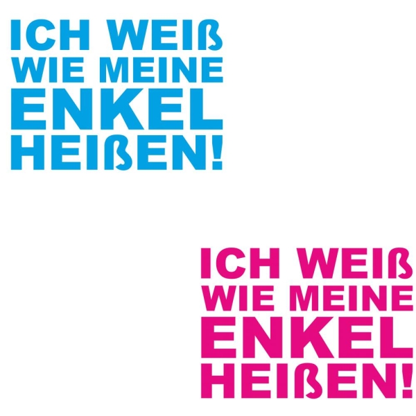 Ich weiß wie meine Enkel heißen! Auto Aufkleber Sticker A2061