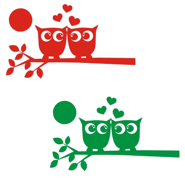 Briefkastenaufkleber Eulen Aufkleber Sticker B012