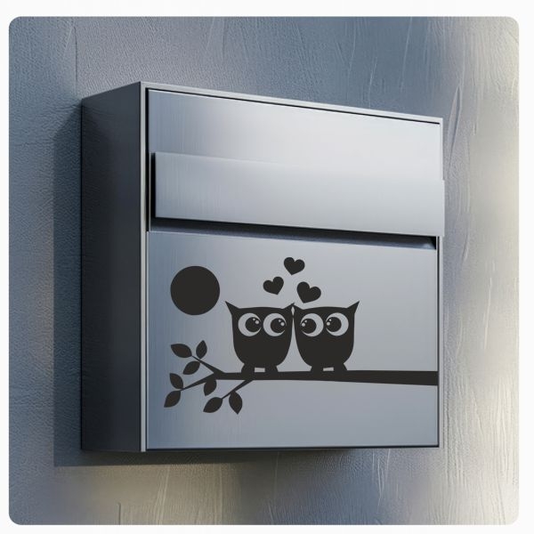 Briefkastenaufkleber Eulen Aufkleber Sticker B012