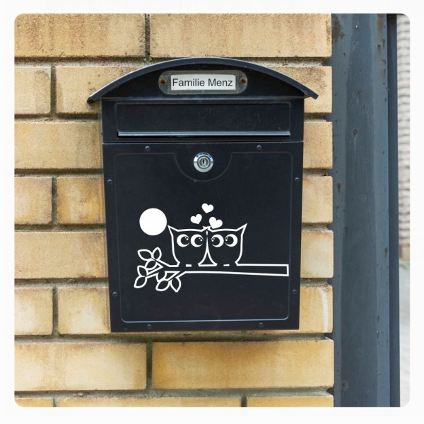 Briefkastenaufkleber Eulen Aufkleber Sticker B012