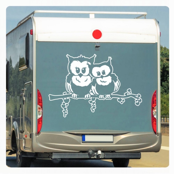 Eulen Eulenliebe Wohnmobil Aufkleber Wohnwagen Sticker WoMo119