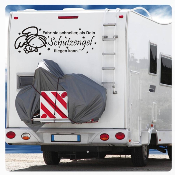 Schutzengel Wohnmobil Caravan Aufkleber Engel Angel Sterne Sticker Autoaufkleber WoMo282