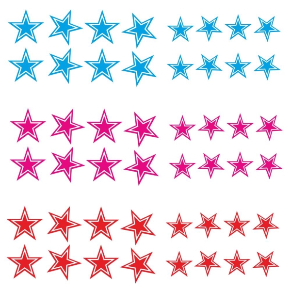 Fahrradaufkleber Sterne Stars Sticker Aufkleber SET F043
