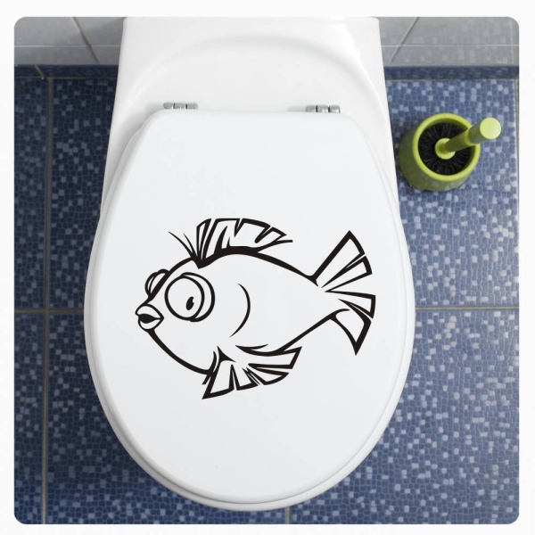 Fisch WC Deckel Aufkleber Wandtattoo Sticker BAD TDA010