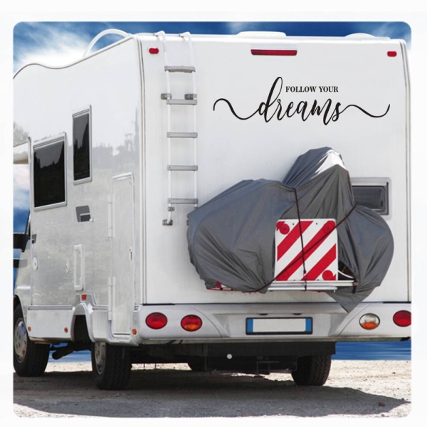 Wohnmobil Aufkleber Follow your dreams Camper CaravanSticker WoMo342