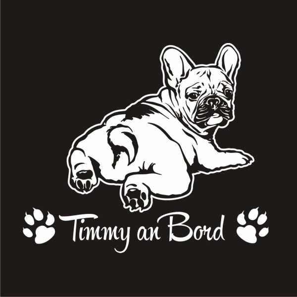 Französische Bulldogge Name Auto Aufkleber Hundeaufkleber Autoaufkleber Sticker A614