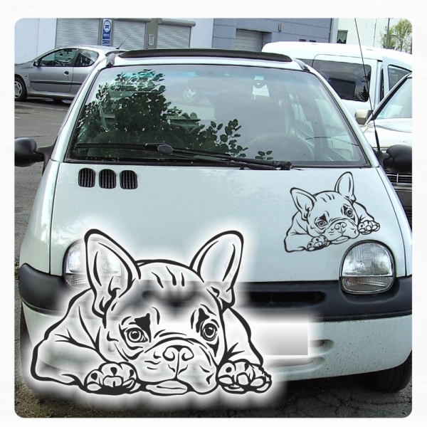 Auto Aufkleber Französische Bulldogge Name Autoaufkleber A3039