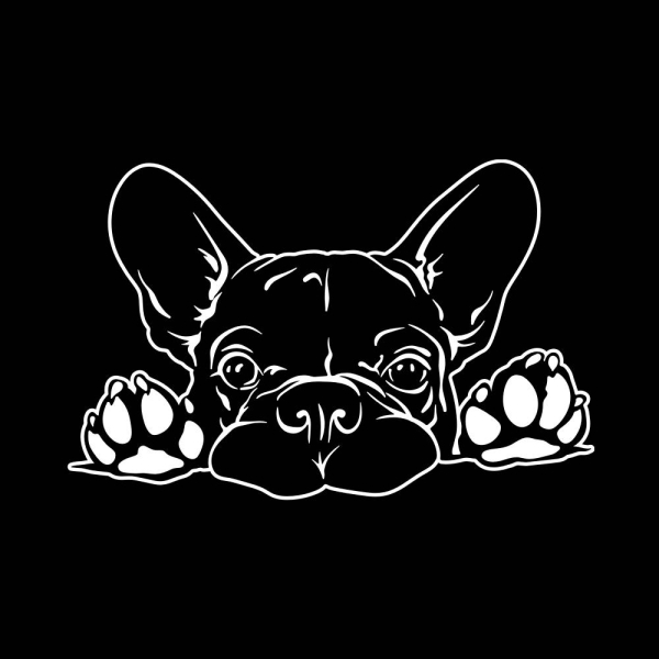 Französische Bulldogge Autoaufkleber Auto Aufkleber Sticker Hund Pfoten A1219