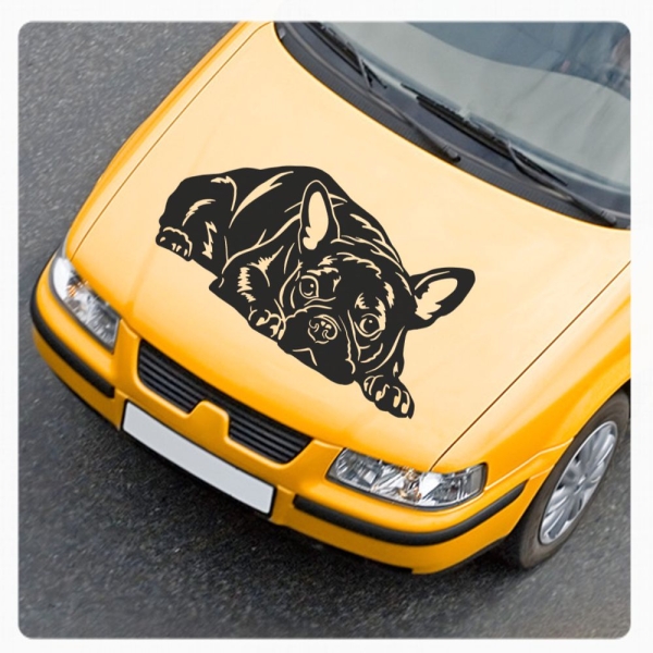 Auto Aufkleber Französische Bulldogge Hund Autoaufkleber Sticker Hauben A4190