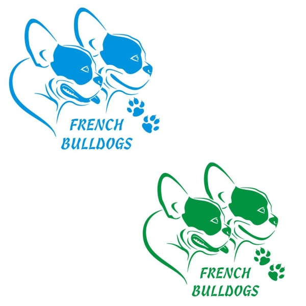 French Bulldogs Französische Bulldoggen Auto Aufkleber Autoaufkleber Sticker Aufkleber A1150