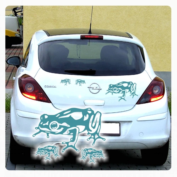 3er SET Frosch Frösche Auto Aufkleber Autoaufkleber Sticker A055