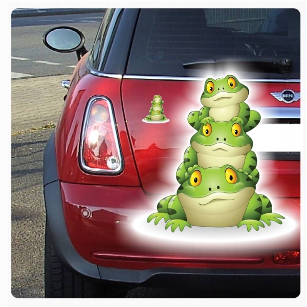 Auto Aufkleber Frosch Frog Frösche Crazy Funny FUN Sticker Lustig Digitaldruck DA040