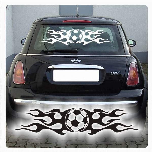 Flames Fussball Fußball Auto Aufkleber Autoaufkleber Sticker A2024