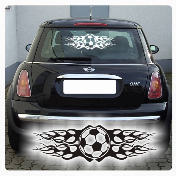 Autoaufkleber Fussball Flames Aufkleber Sticker Flammen A1072