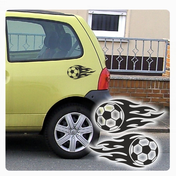 Tribal Flames Fussball Fußball Autoaufkleber Spiegelaufkleber Sticker A2081