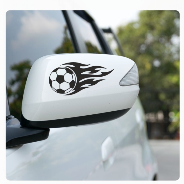 Tribal Flames Fussball Fußball Autoaufkleber Spiegelaufkleber Sticker A2081