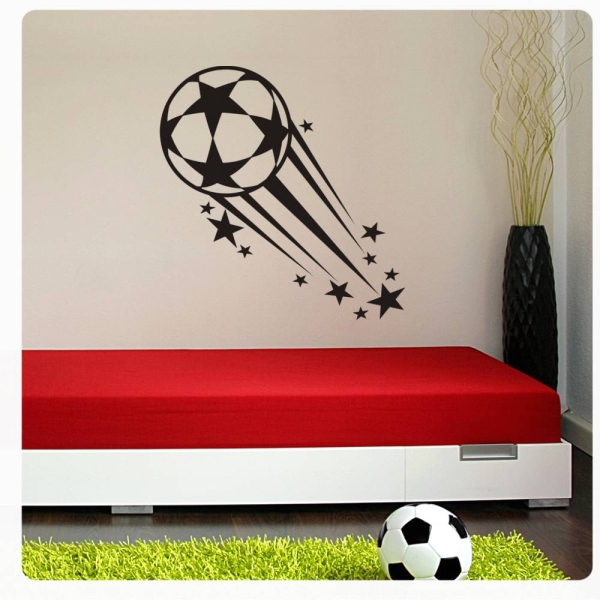 Fussball Fußball Toor Wandtattoo Wandaufkleber Sterne W1703