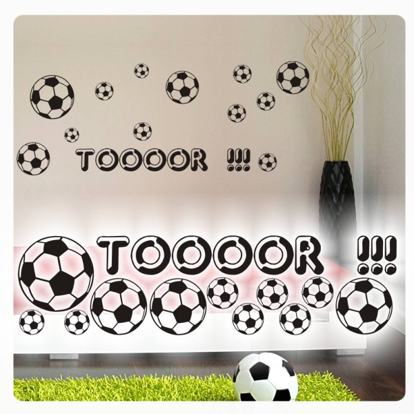 Wandtattoo Fußball Fussball Kinderzimmer Sticker Wandaufkleber Walltattoo W527