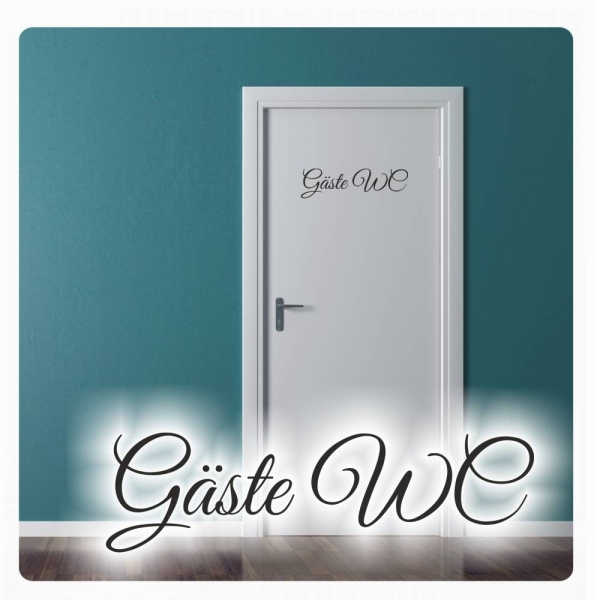 Tür Aufkleber Gäste WC Badezimmer Wandtattoo Türsticker Türtattoo T418