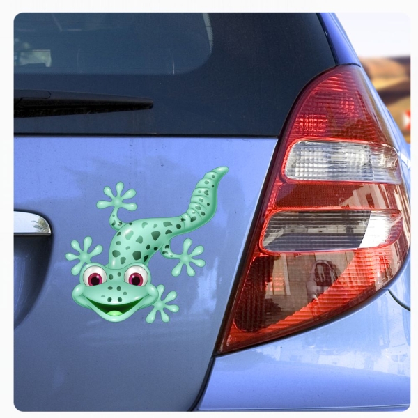 Autoaufkleber Gecko Eidechse Echse lustig witzig Sticker Auto Aufkleber Digitaldruck DA392