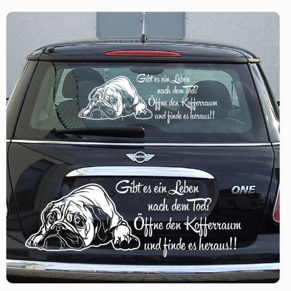 Bullmastiff Gibt es ein Leben nach dem Tod Sticker Auto Aufkleber A3107