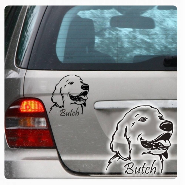 Golden Retriver Name Auto Aufkleber Sticker Hund A050
