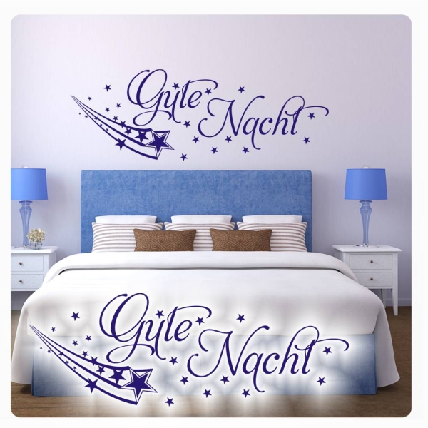 Gute Nacht Schlafzimmer Wandtattoo Wandaufkleber Vintage W1505