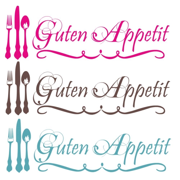 Guten Appetit Wandtattoo Wandaufkleber Tattoo Küche Essen clickstick W701