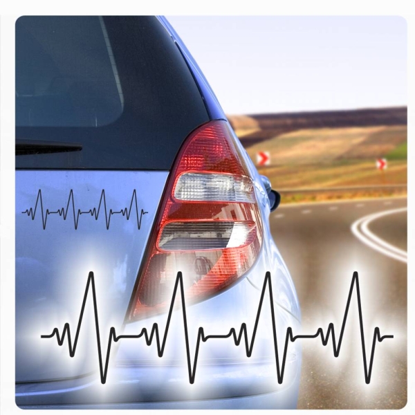 Autoaufkleber Herzschlag Heartbeat Herz Heart Auto Aufkleber A232