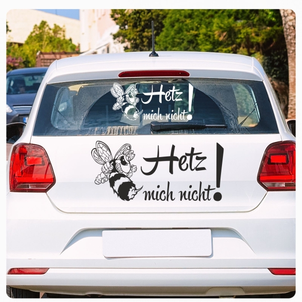 Hetz mich nicht! Auto Aufkleber Biene Wespe Hornisse Sticker A1073