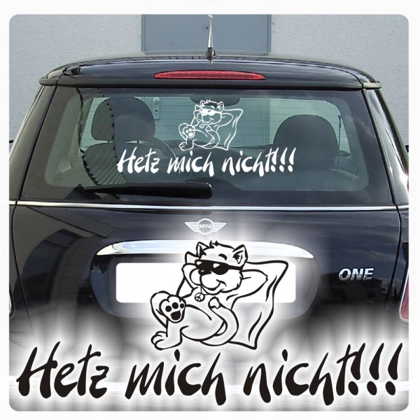 Hetz mich nicht! Autoaufkleber Katze Peace Cool Sticker Auto Aufkleber A3085