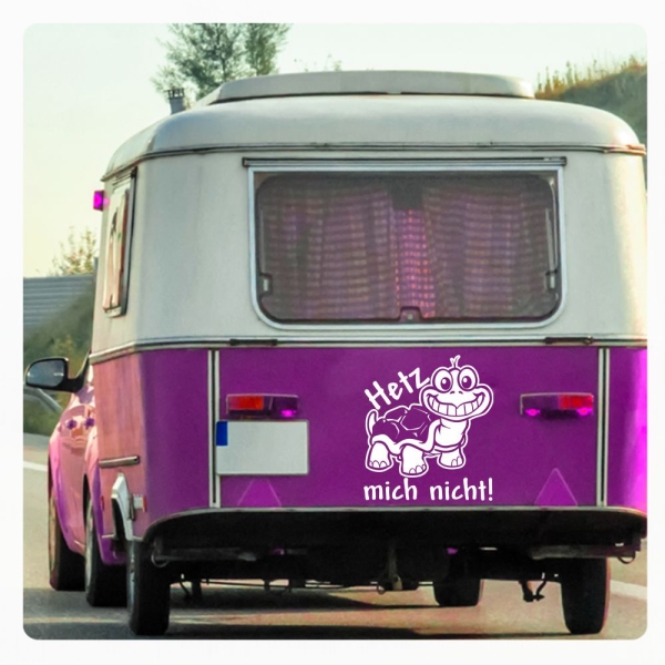 Wohnmobil Aufkleber Schildkröte Hetz mich nicht! WoMo Caravan Aufkleber Sticker WoMo121