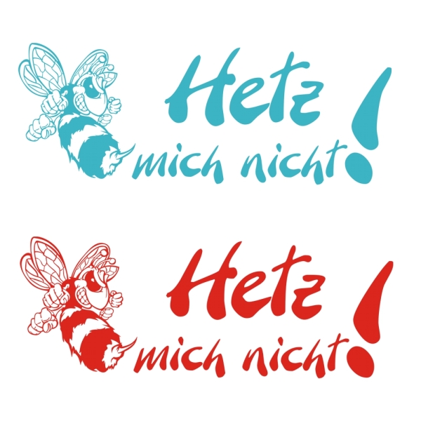 Hetz mich nicht! Auto Aufkleber Biene Wespe Sticker A1140