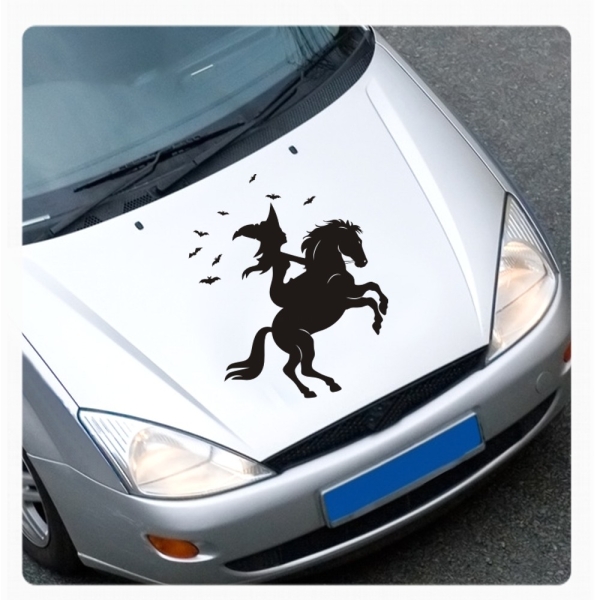 Hexe Sterne Fledermaus Autoaufkleber Aufkleber Sticker Auto Pferd A943