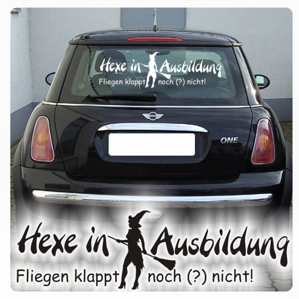 Hexe in Ausbildung Autoaufkleber Auto Aufkleber Sticker A1500