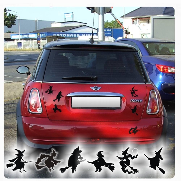 Hexe Hexen Witch Aufkleber Auto PC Deko Sticker Tattoo Gothic A047